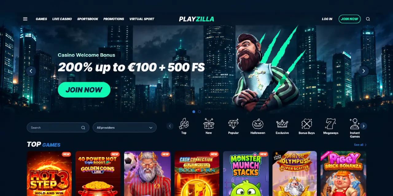 PlayZilla Casino Willkommensbonus 200 Prozent Freispiele und Top Slots Deutschland